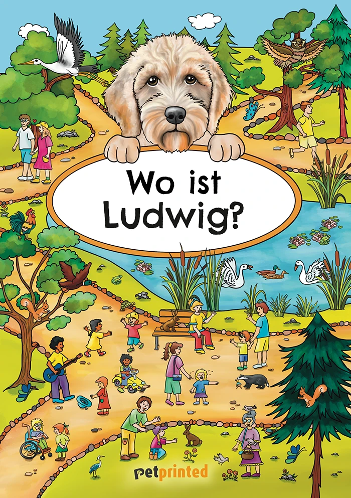 Cover des individualisierbaren Wimmelbuchs Wo ist ...? für PetPrinted von Yvonne Stöckemann-Paare