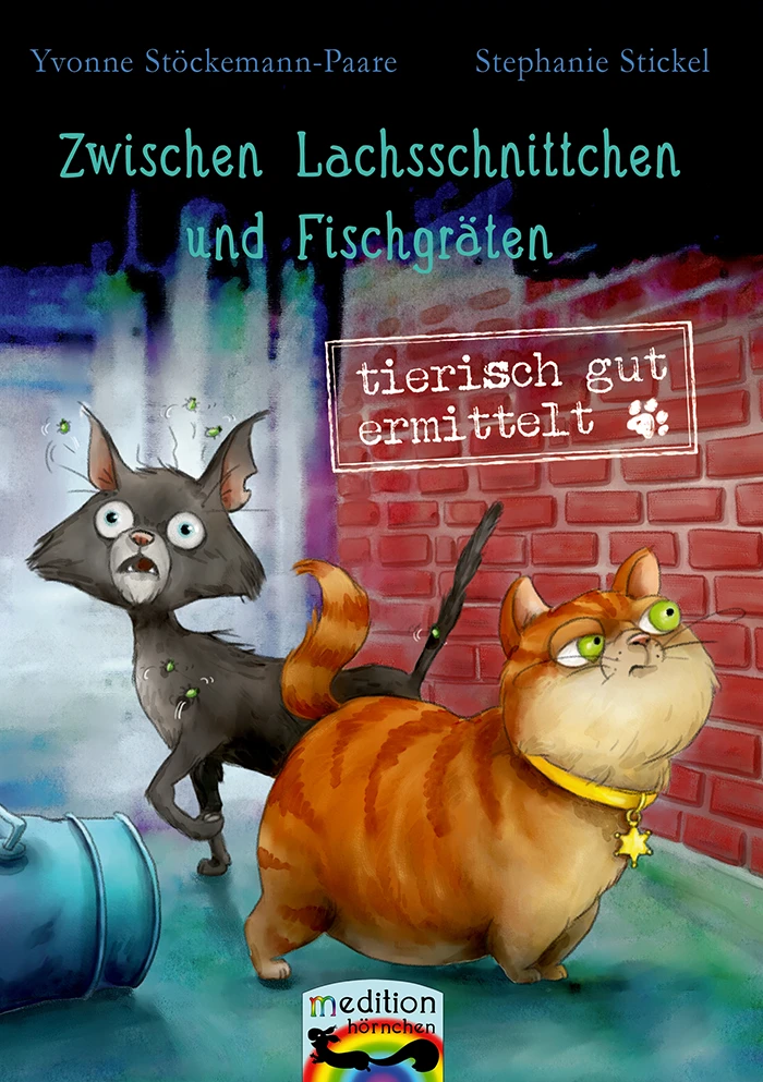 Cover des Kinderkrimis "Zwischen Lachsschnittchen und Fischgräten" von Yvonne Stöckemann-Paare